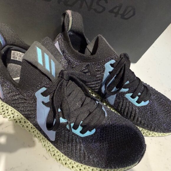 Adidas Alphaedge 4D Core Black-Glory Blue-Collegiate Purple FV106 - Picture 6 of 9